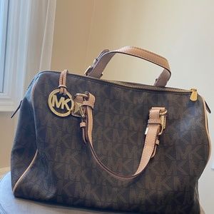 Michael Kors Speedy - Michael Kors Medium Grayson Logo Satchel